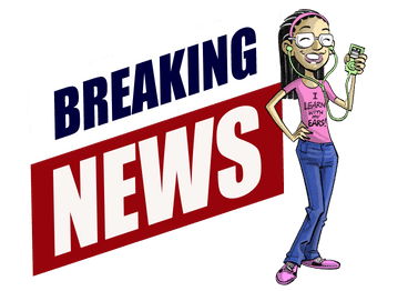 comic of girl standing next to "breaking news" sign
