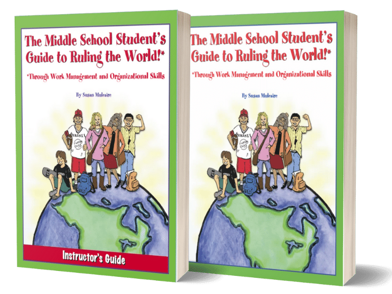 Organizational Skills Instructor's Guide and Student Workbook standing side by side